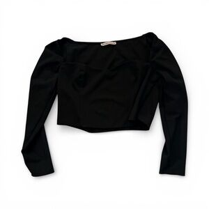Abercrombie & Fitch Black Crop Top